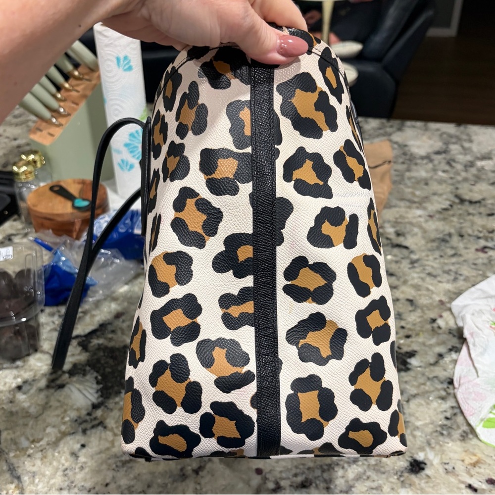 Coach Leopard Print Tote - Black and Tan - Picture 11 of 17